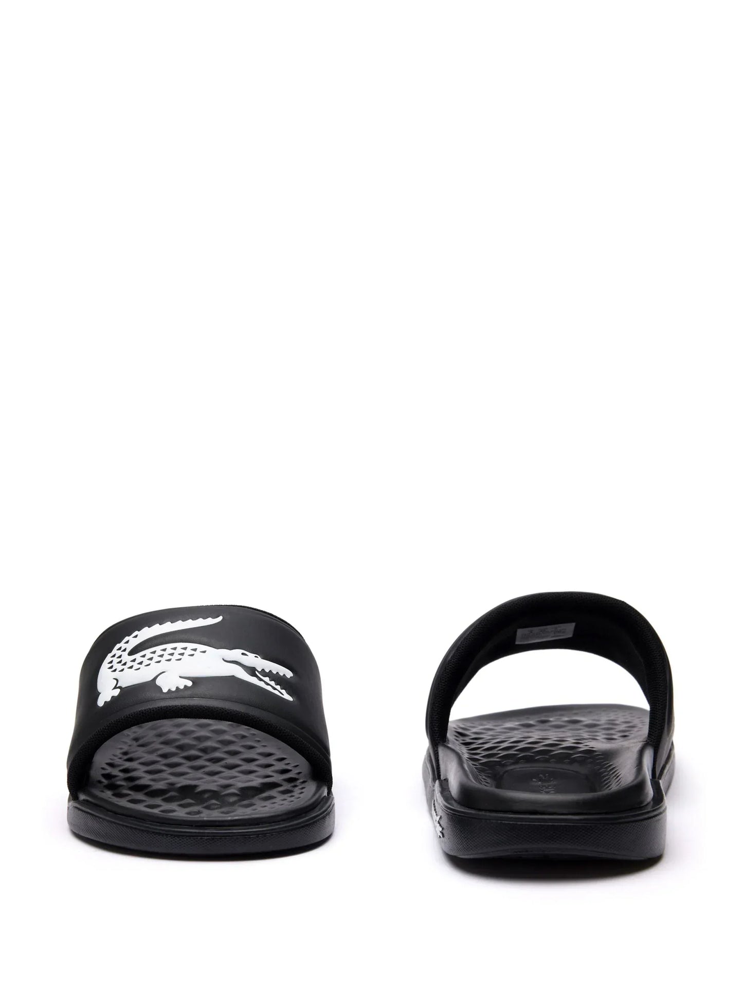 Lacoste Croco Dualiste logo strap slides