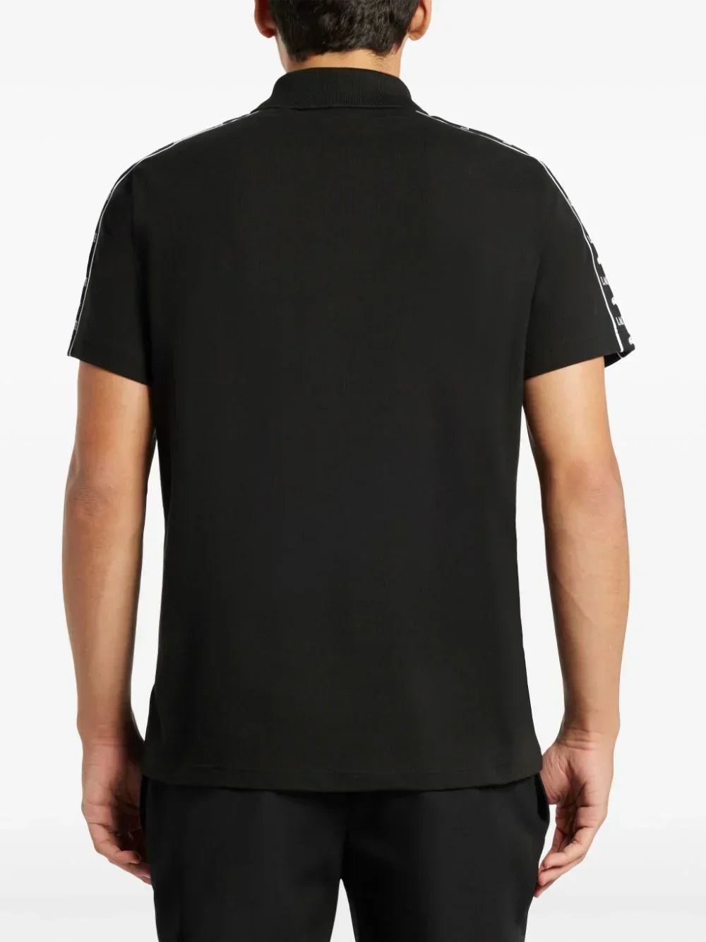 Lacoste logo-embroidered side-stripe polo shirt
