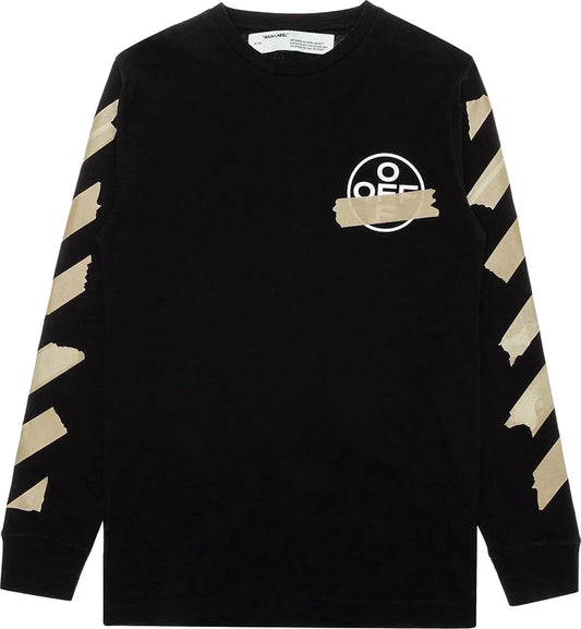 Off-White Tape Arrows Long Sleeve T-Shirt 'Black' Clothing