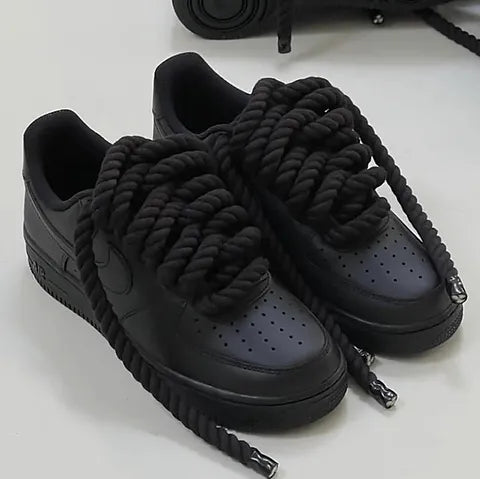 AIR FORCE WITH ROPE LACE BLACK