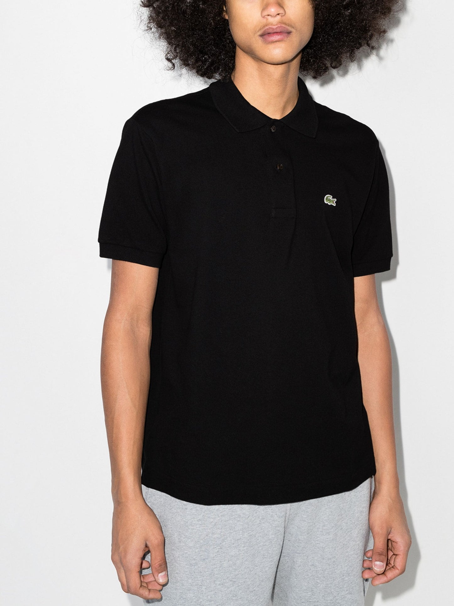 Lacoste logo-patch short-sleeve polo shirt
