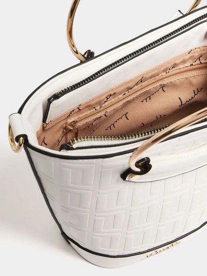 Luella Metal Handle Bucket Bag