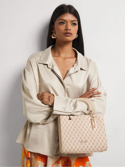 Luella Jacquard Hanging Trim Mini Tote