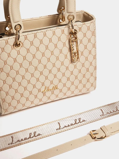 Luella Jacquard Hanging Trim Mini Tote