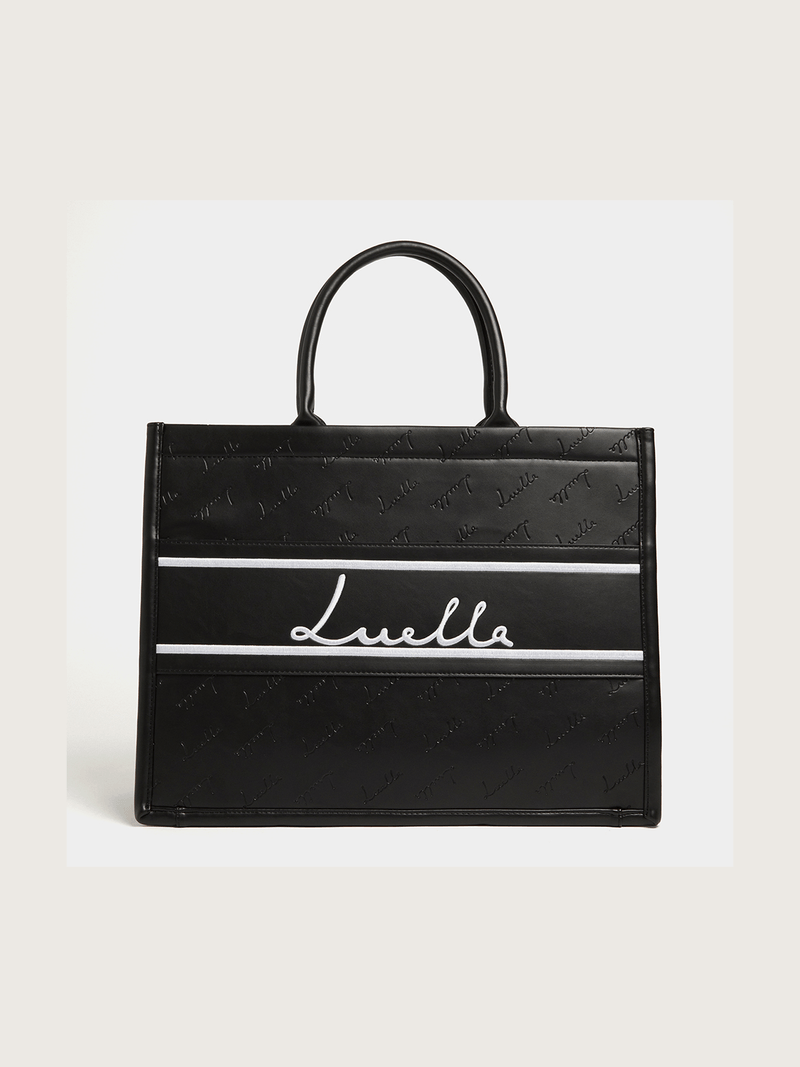 Luella Embossed Branded Large Tote Bag