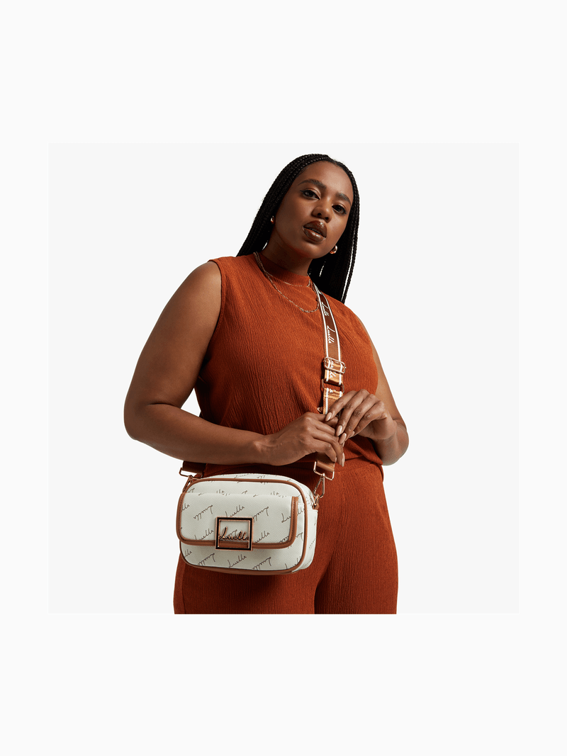 Luella Multi Strap Jacquard Camera Bag