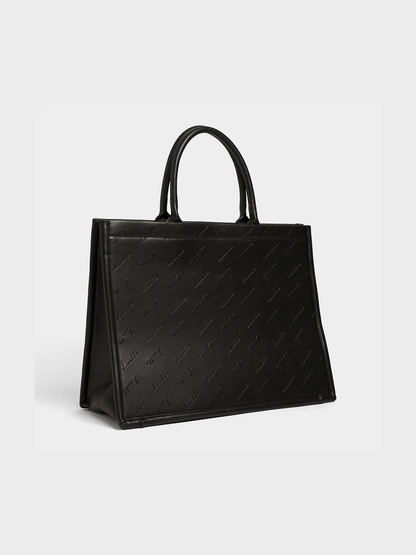 Luella Embossed Branded Large Tote Bag