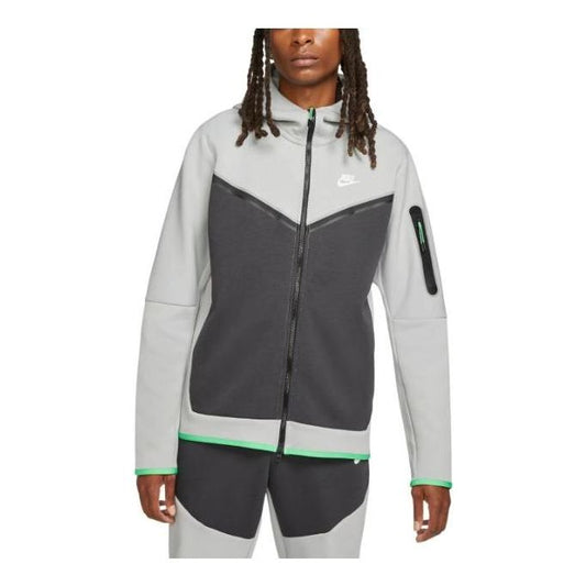 (WMNS) Nike Sportswear Tech Fleece Full-Zip Hoodie 'Light Grey Black' CU4489-078